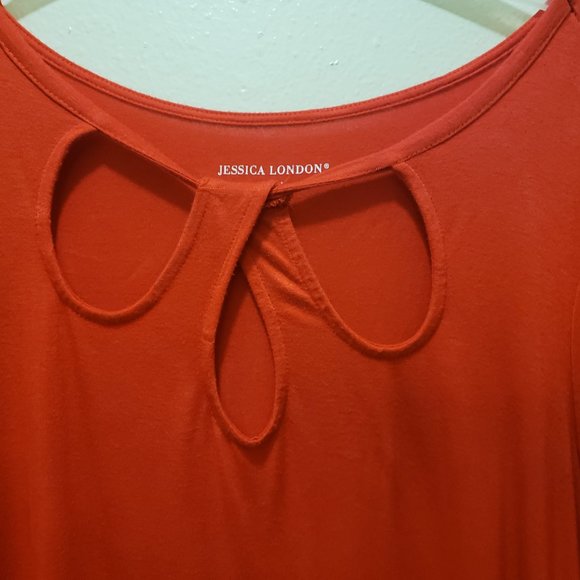 WOMEN'S PLUS SIZE 22/24 JESSICA LONDON KEYHOLE TOP - Picture 2 of 4